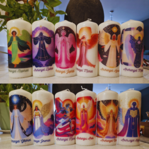 Archangel White Pillar Candles