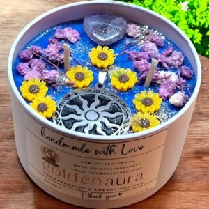 Celestial Serenity Candle with Amethyst - Archangel Michael
