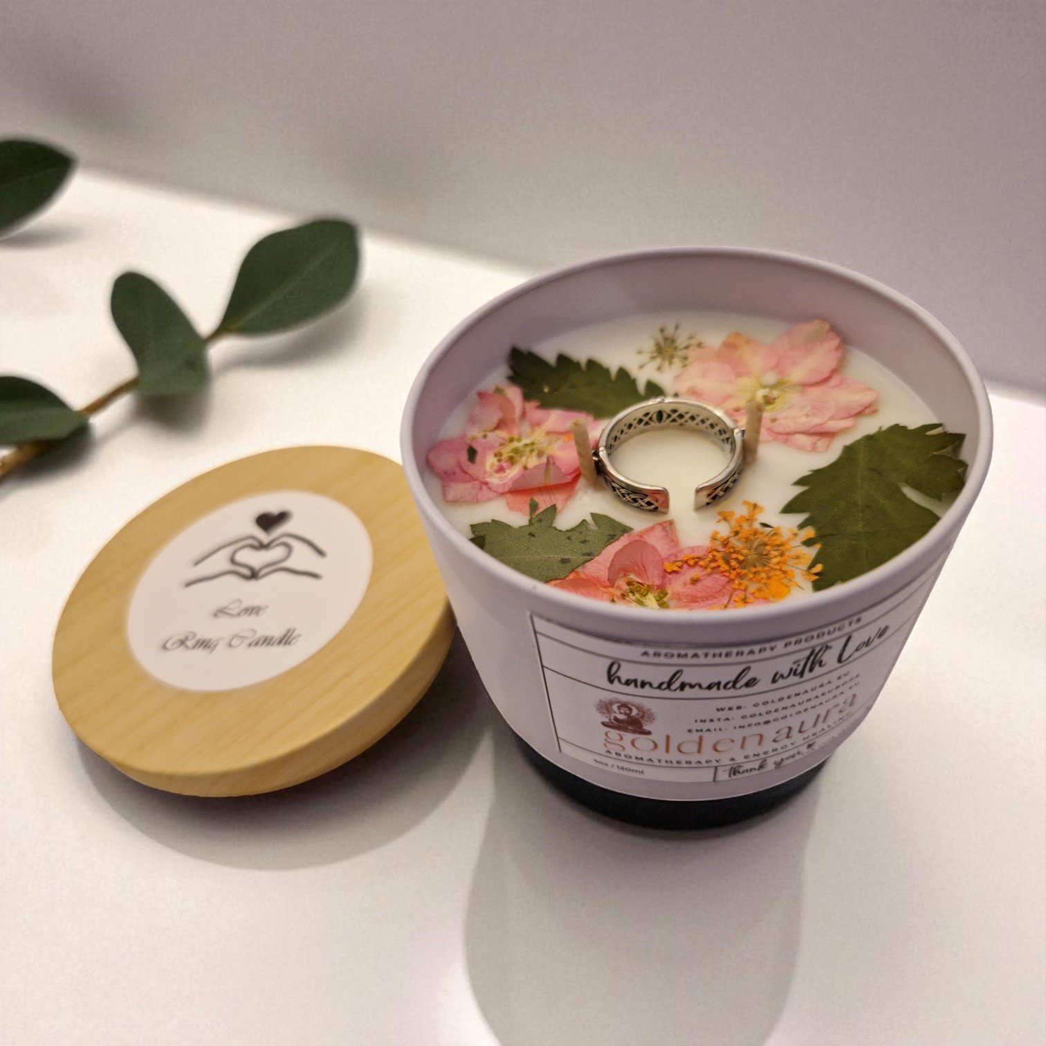 Love & Bloom Ring Candle - Image 6
